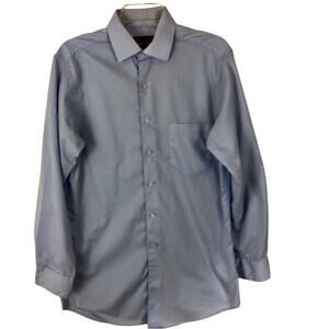 Men’s Light Blue Alfani Fitted Stretch Button Front Dress Shirt